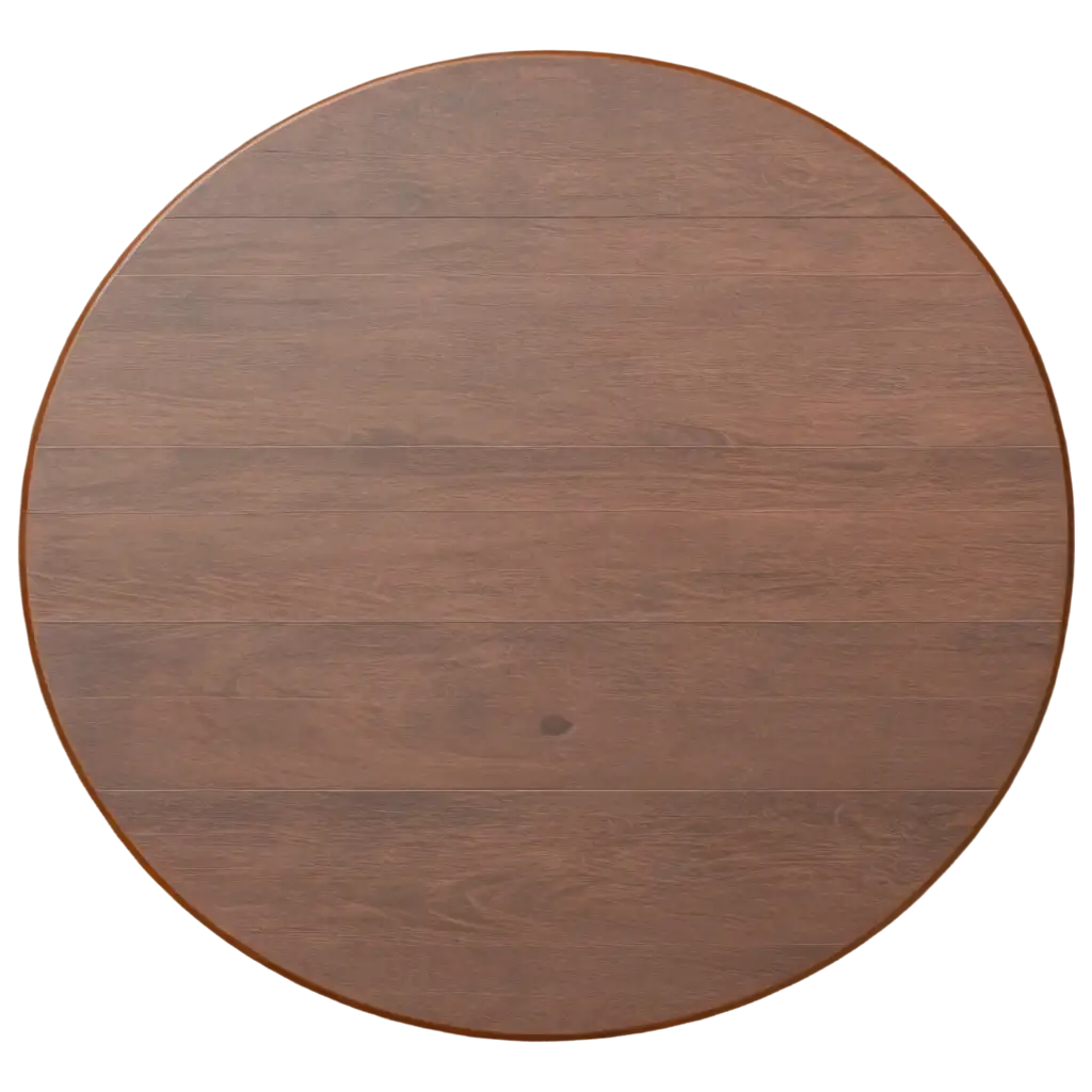 TopDown-View-of-a-Simple-Round-Table-PNG-Clean-Wooden-or-Modern-Design-with-Transparent-Background