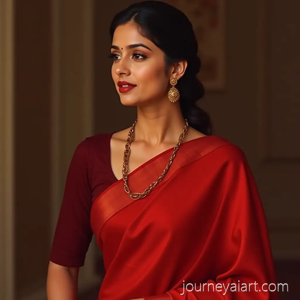 Janhvi-Kapoor-in-a-Stunning-Red-Saree-Realistic-Portrait-in-8K-Resolution