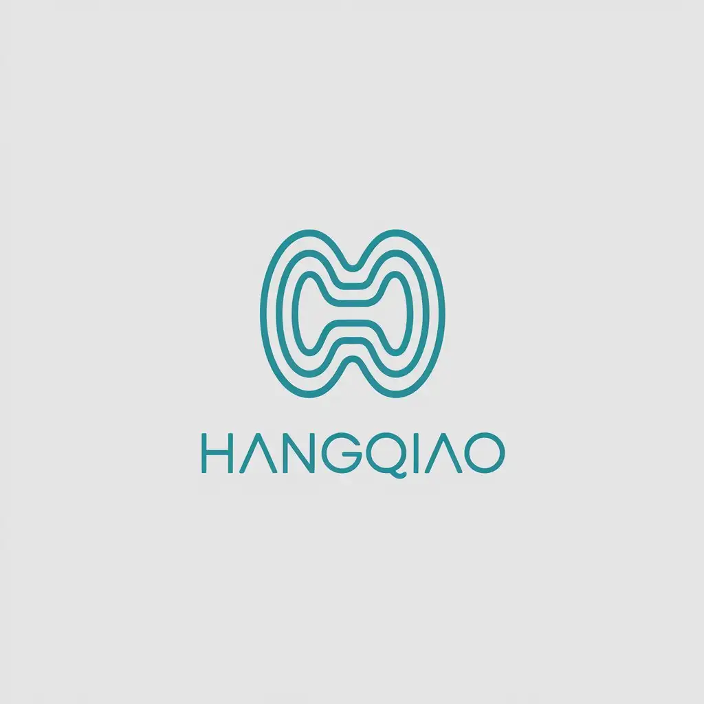 a vector logo design,with the text "hangqiao", main symbol:H  Q  sea,Minimalistic,be used in medical industry,clear background