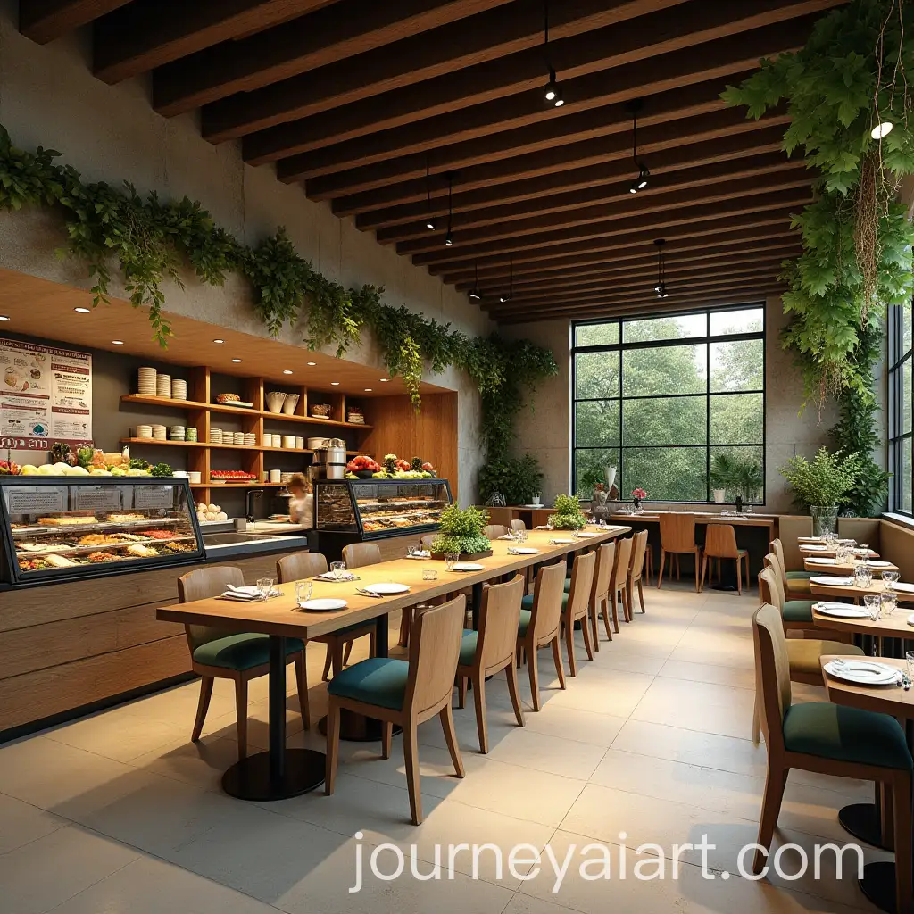 Earthy-Inspired-Restaurant-Design-for-ROOTS-with-Soft-Furnishings-and-Greenery