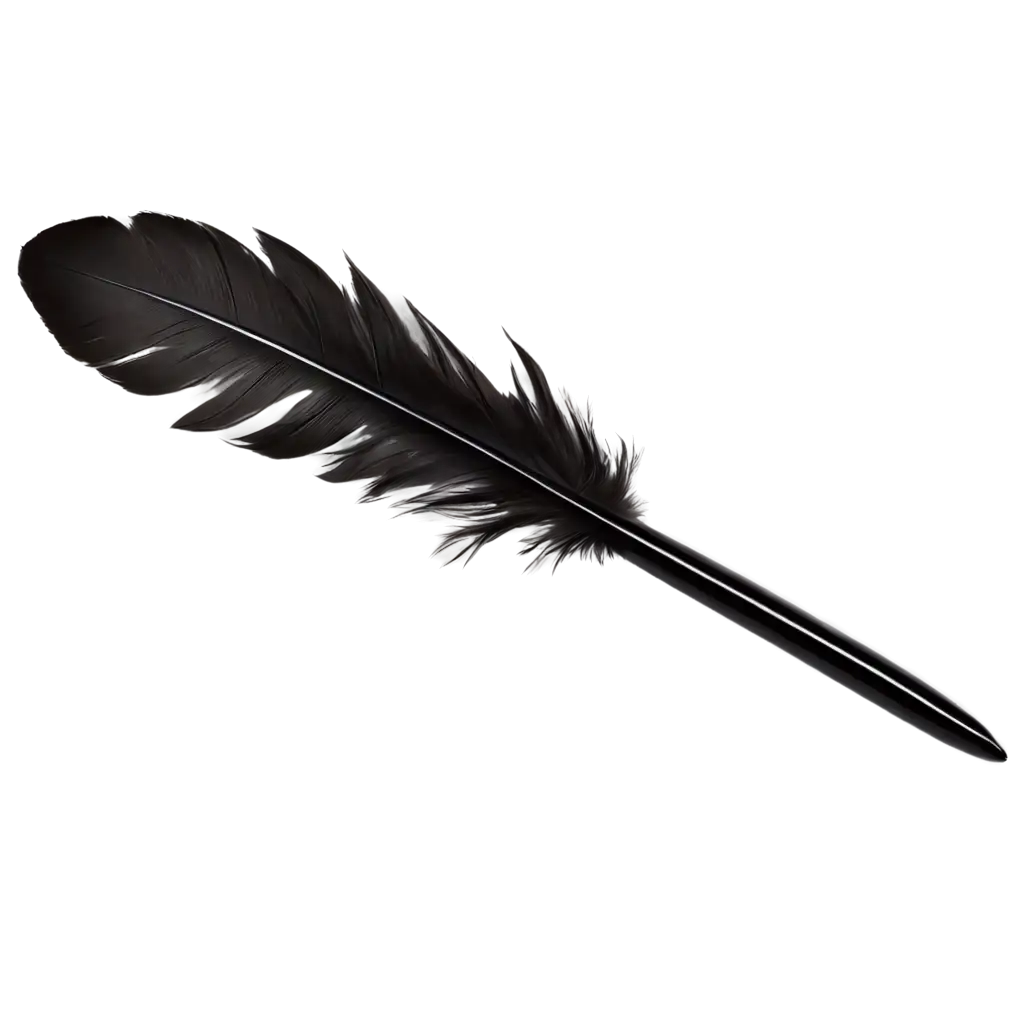 Realistic-Black-Feather-Pen-PNG-Image-with-Feather-Intact-for-Creative-Projects