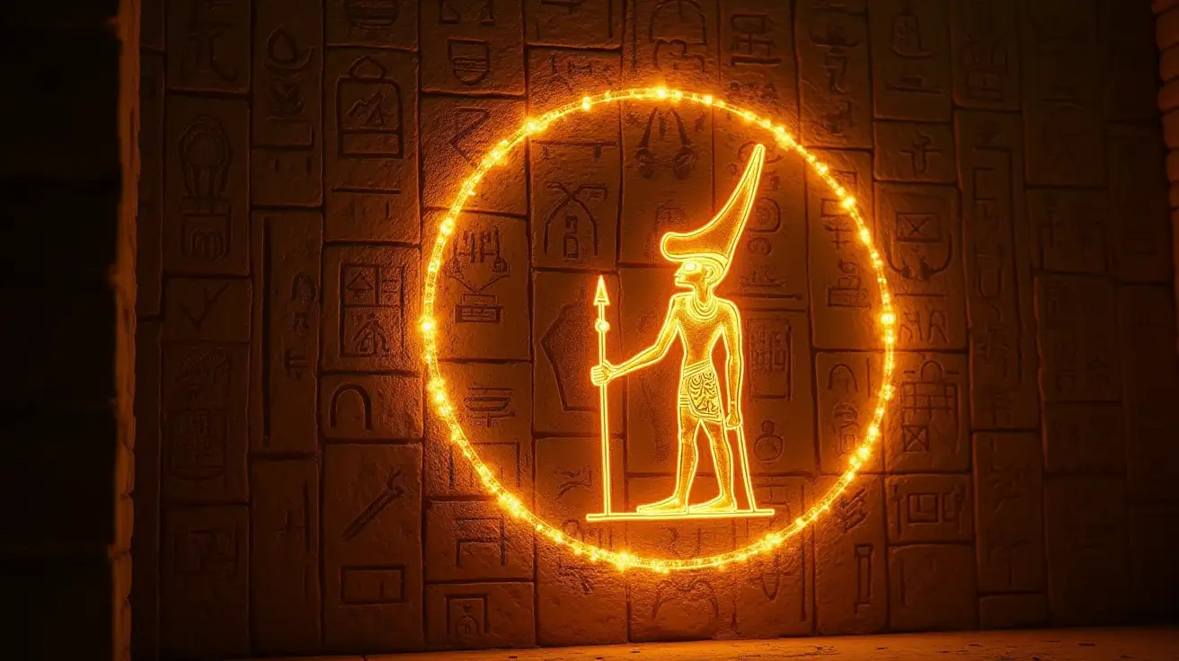 Ancient-Egyptian-Hieroglyphs-with-Glowing-Energy-on-Weathered-Wall