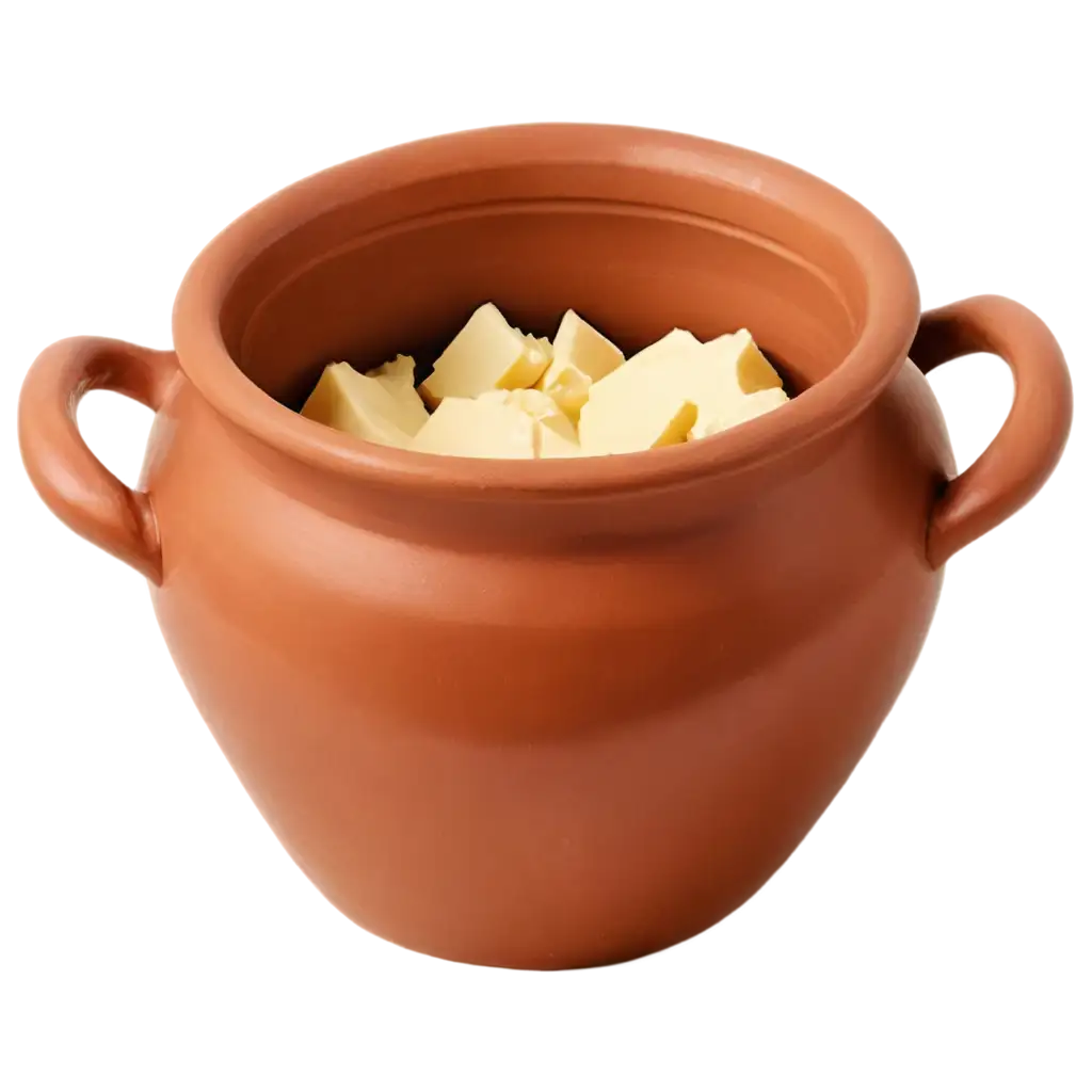 Clay-Pot-with-Butter-PNG-Image-Realistic-Digital-Artwork-for-Culinary-Designs