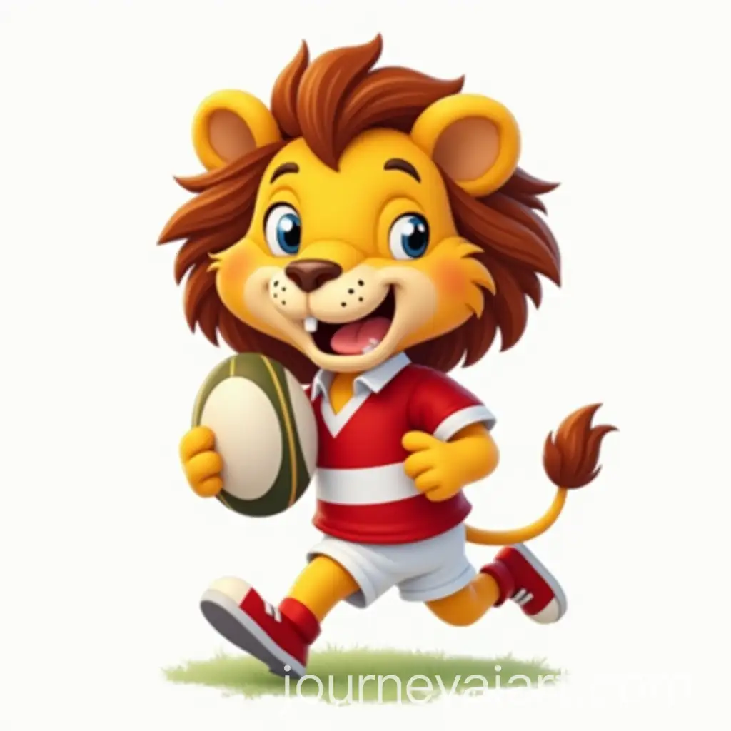 Animated-Lion-Running-with-Rugby-Ball-in-Red-and-White-Jersey