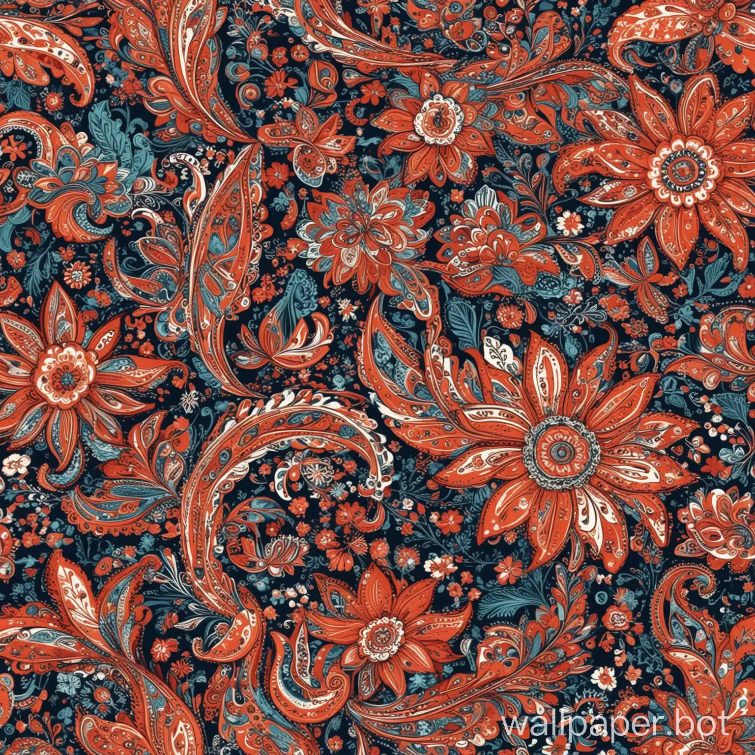 paisley fusion with abstract florals