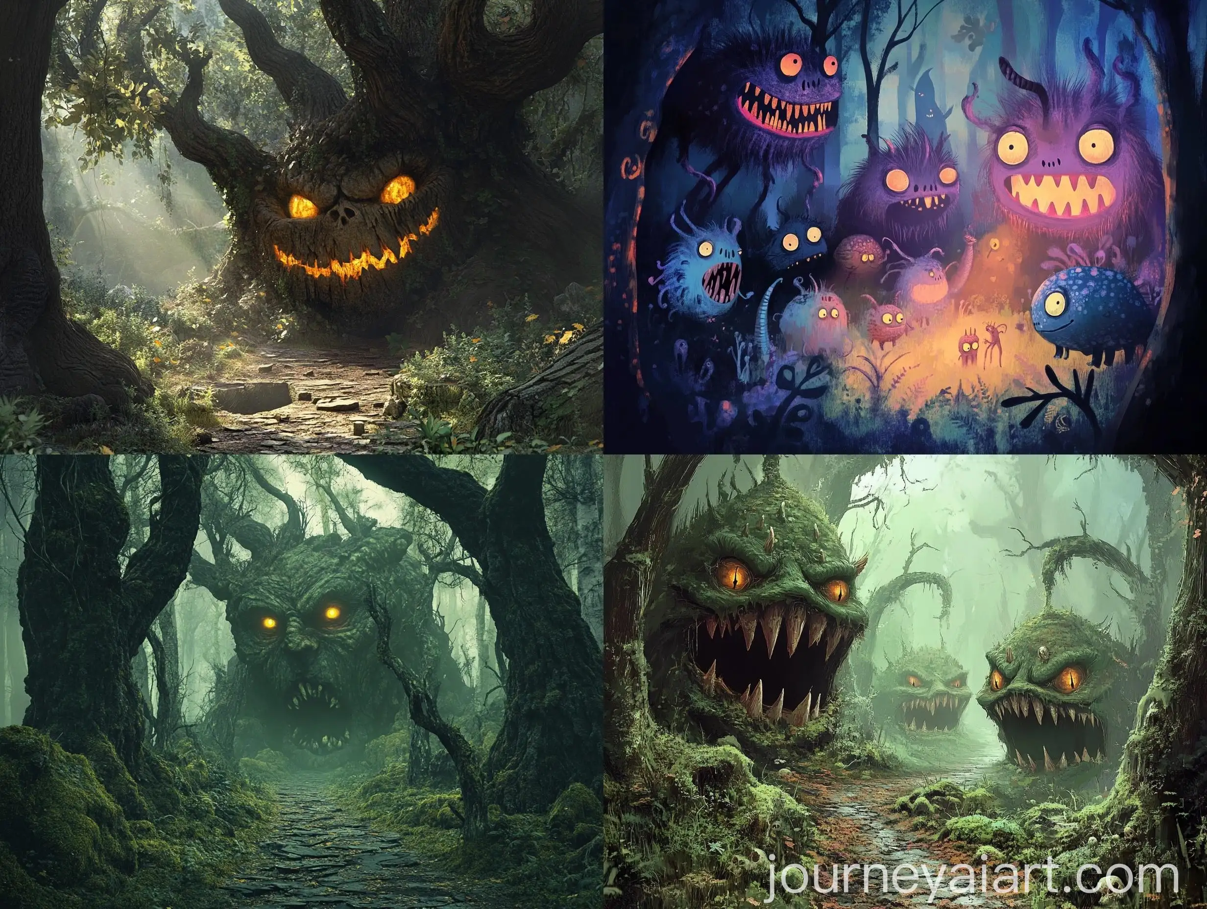Enchanted-Fairy-Tale-Forest-with-Frightening-Monsters