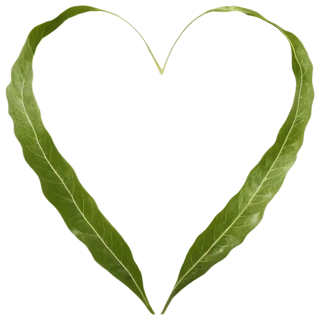 Leaf-Heart-PNG-Image-Captivating-Natureinspired-Art-for-Digital-Projects