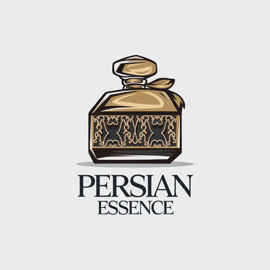 LOGO Design for Persian Essence Elegant Perfume Symbol with Modern and Clean Style