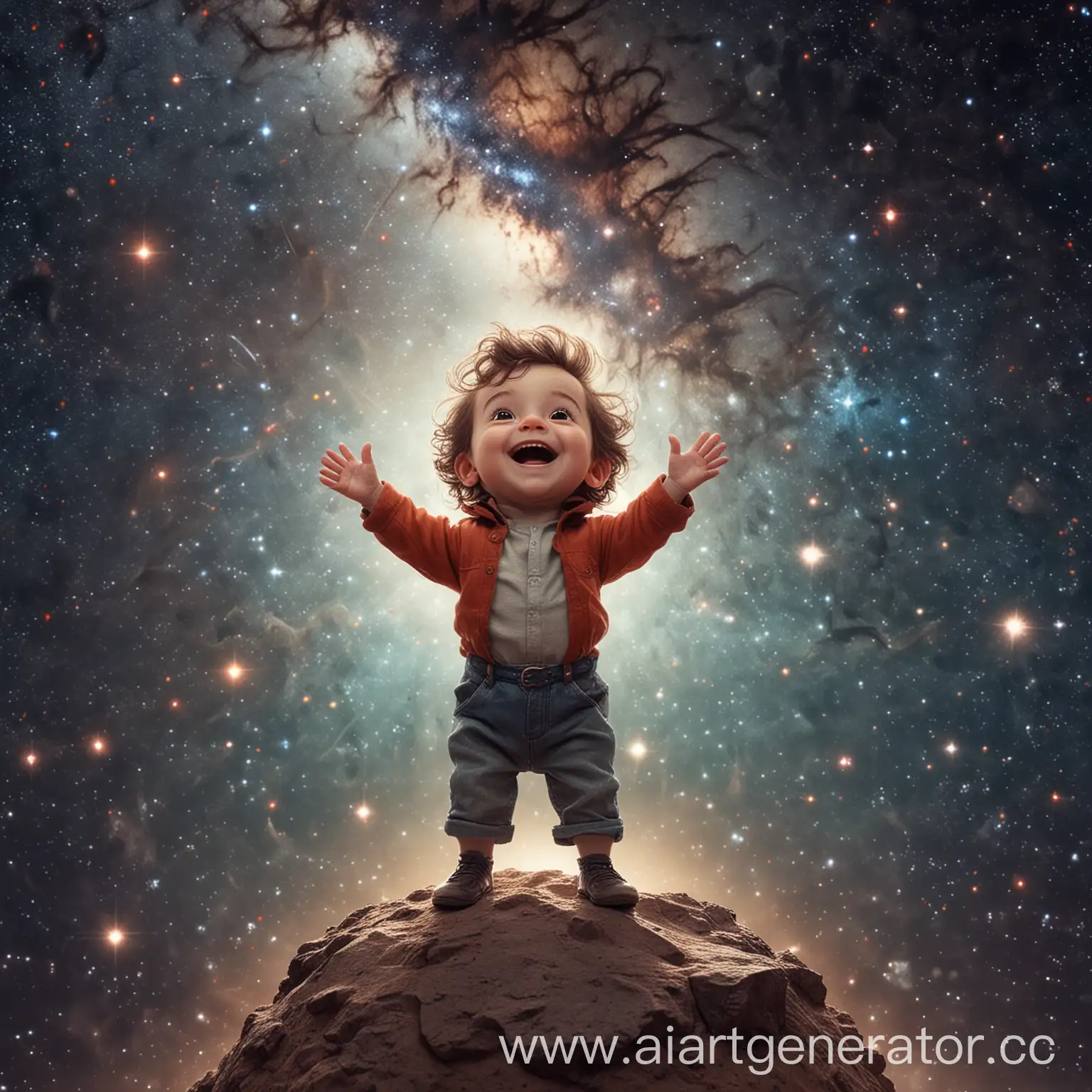 Joyful-Little-Man-in-the-Vast-Universe