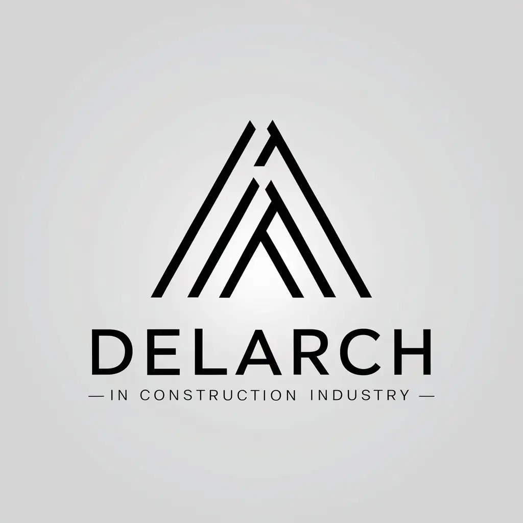 LOGO Design for DELARCH Minimalistic AD Symbol for the Construction Industry