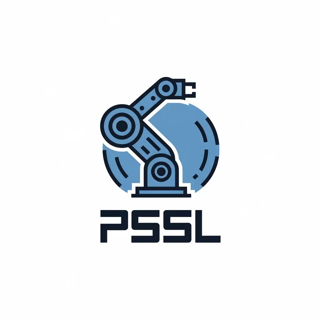 a vector logo design,with the text "pssl", main symbol:mechanical arm,Moderate,be used in Technology industry,clear background