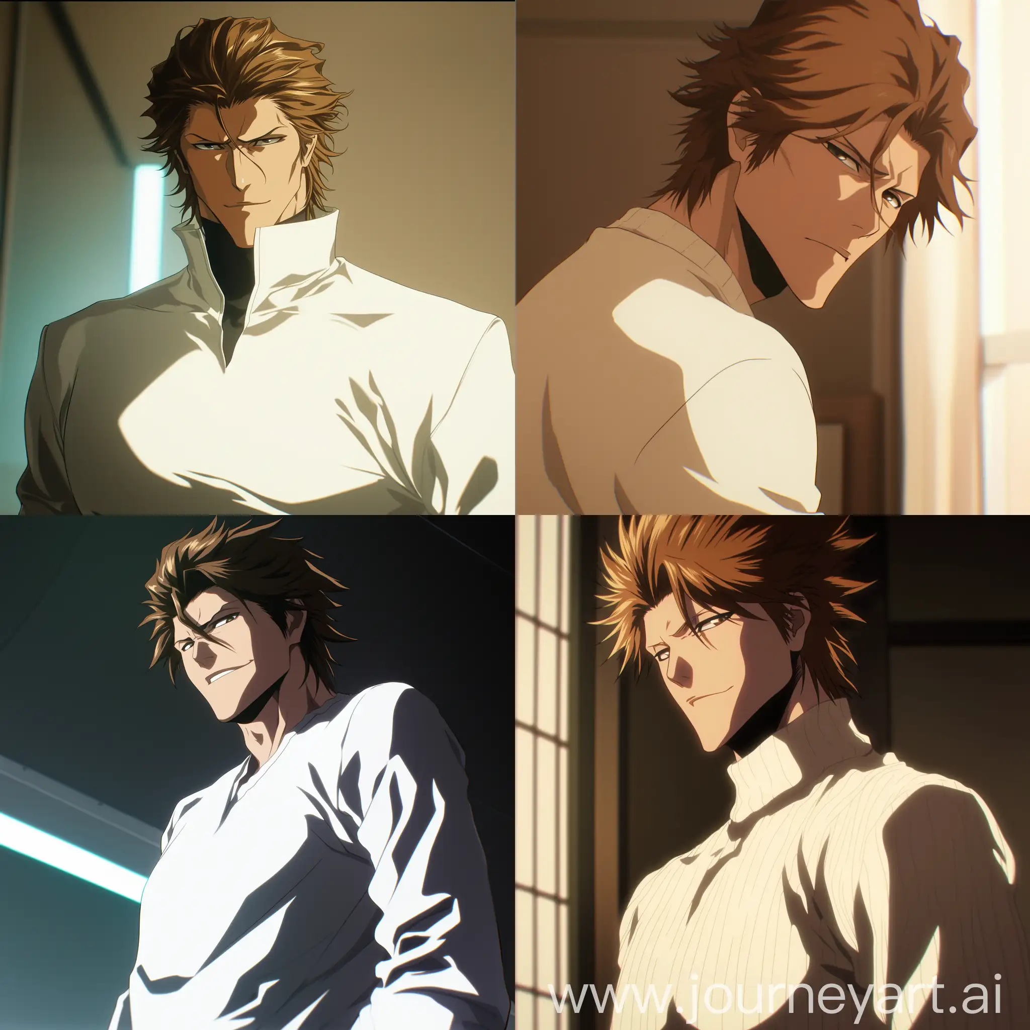 Aizen-Sosuke-in-White-Sweater-Cool-Anime-Character-Portrait