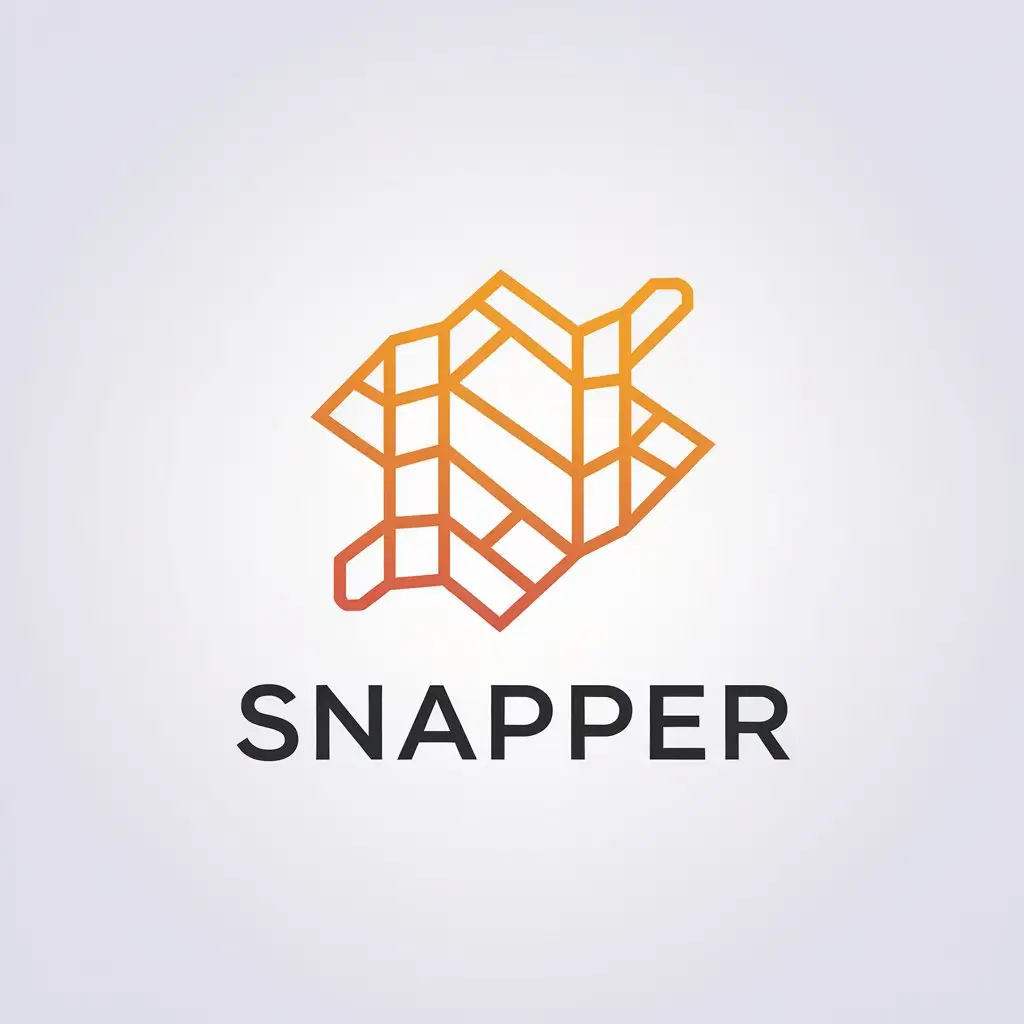 a vector logo design,with the text "snapper", main symbol:map,Minimalistic,be used in it industry,clear background