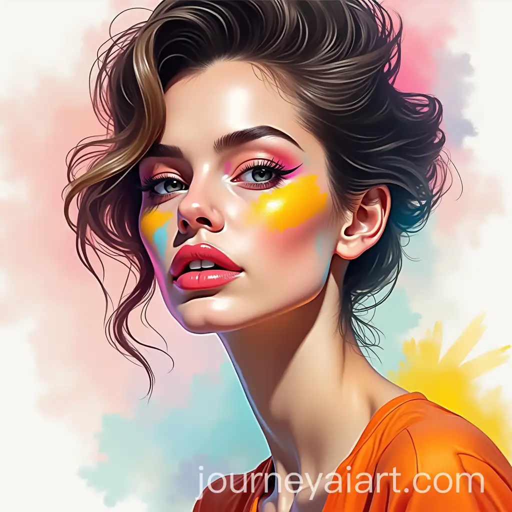 Glamorous-Woman-with-Abstract-Brush-Strokes-in-Modern-Digital-Art