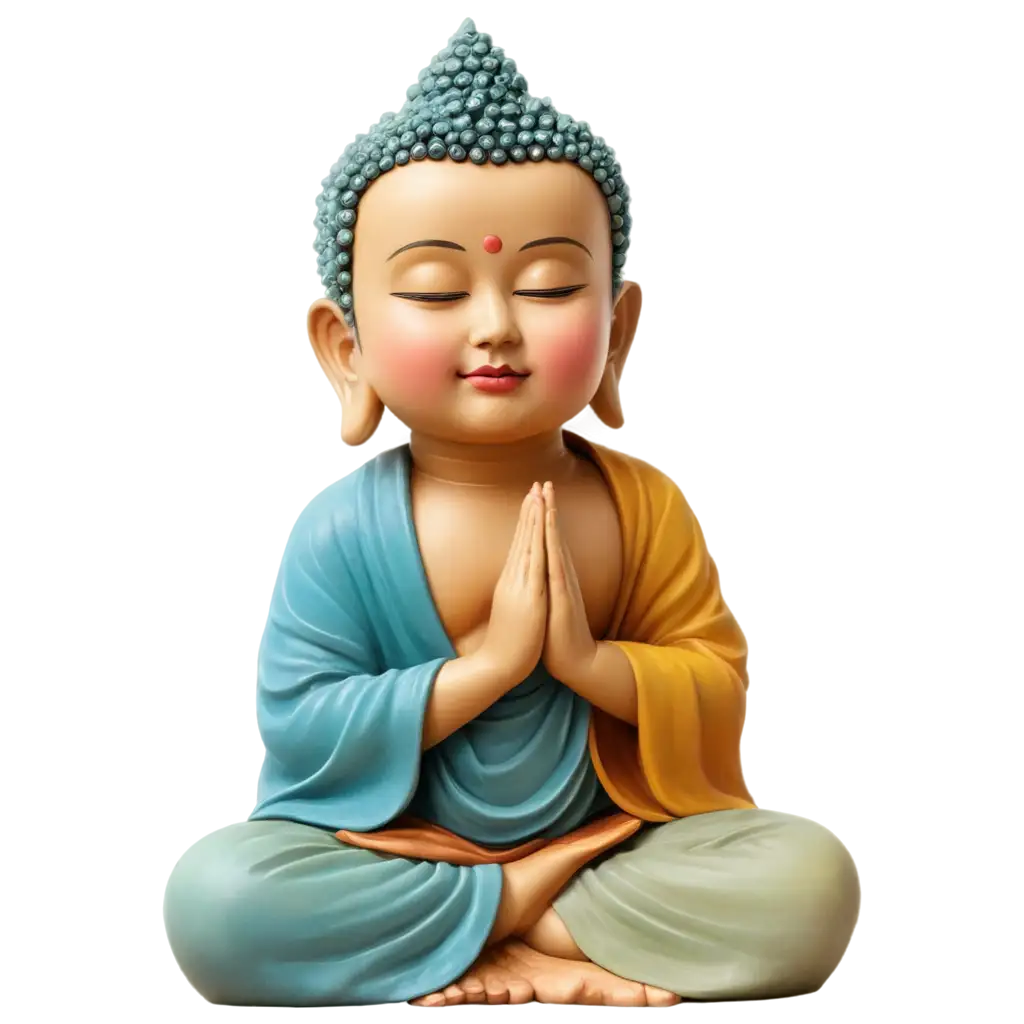 Colorful-Baby-Buddha-Praying-PNG-Image-High-Quality-and-Versatile-for-Various-Uses