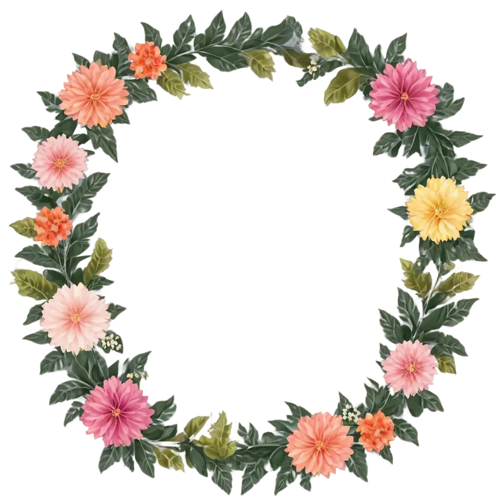 Exquisite-Floral-Wreath-PNG-Captivating-Botanical-Beauty-in-HighResolution