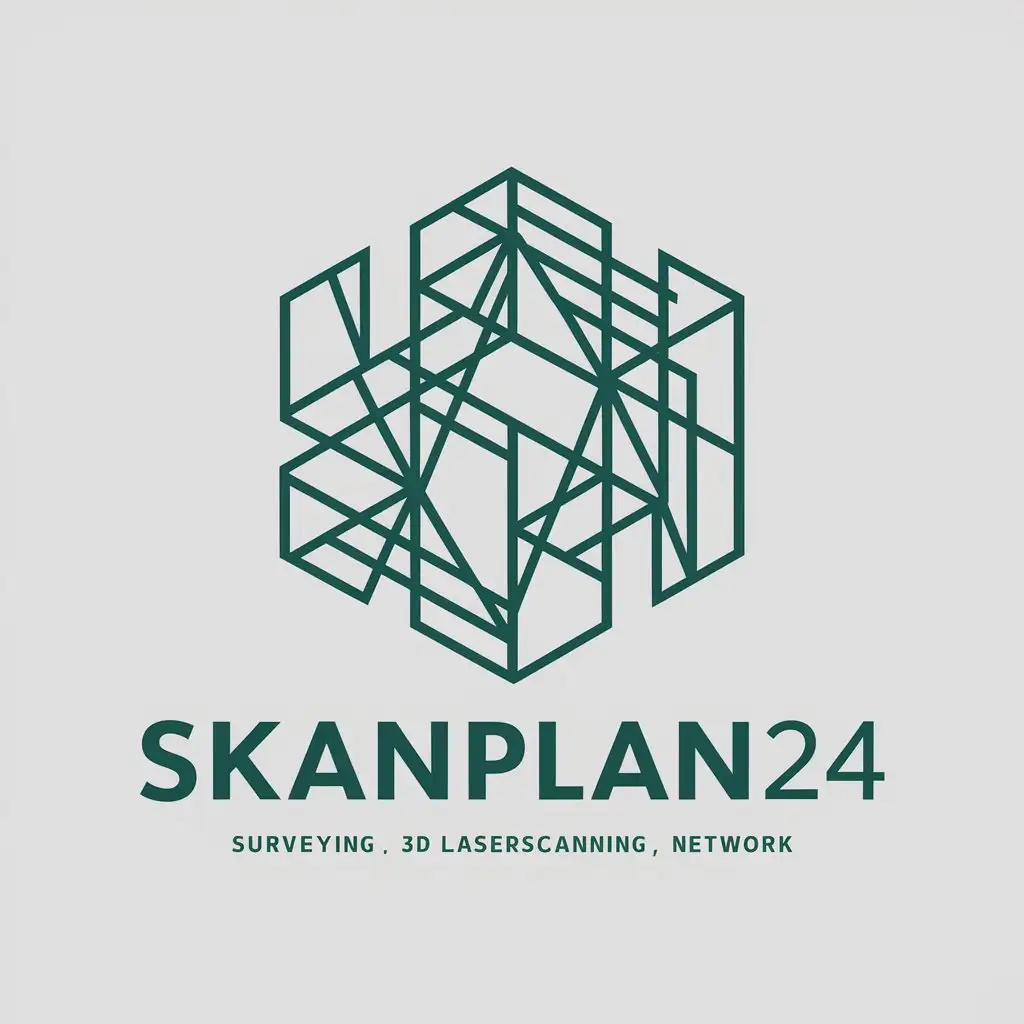 LOGO Design for Skanplan24 Surveying and 3D Laser Scanning Network in Clear Background