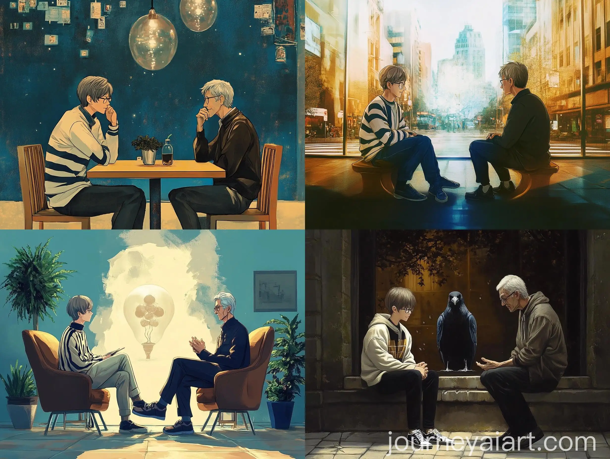 Two-Children-Exploring-Enchanted-Forest-with-Fairy-Lights