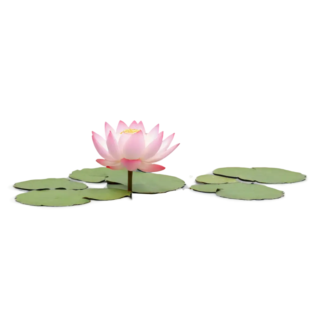 PNG-Lotus-Flower-on-a-Pond-Exquisite-Visual-of-Tranquility