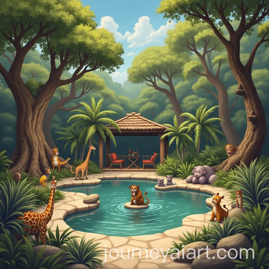 Vibrant-Zoo-Animal-Enclosure-with-Diverse-Wildlife