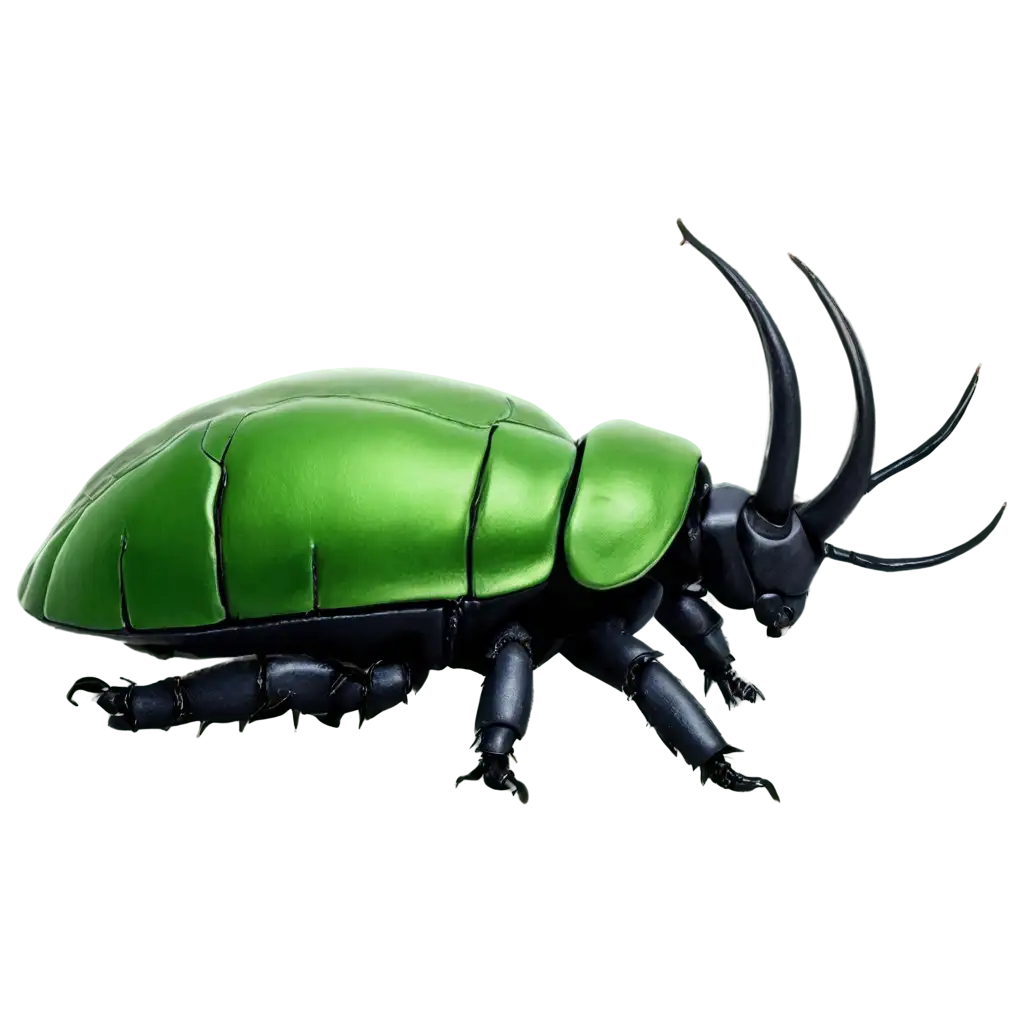 RHINO-BEETLE-GREEN-PNG-Captivating-and-Detailed-Insect-Art