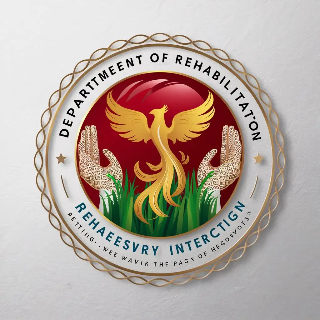 LOGO-Design-For-Rehabilitation-Institute-Phoenix-Rising-from-Flames-with-Interlaced-Hands-and-Wavy-Lines