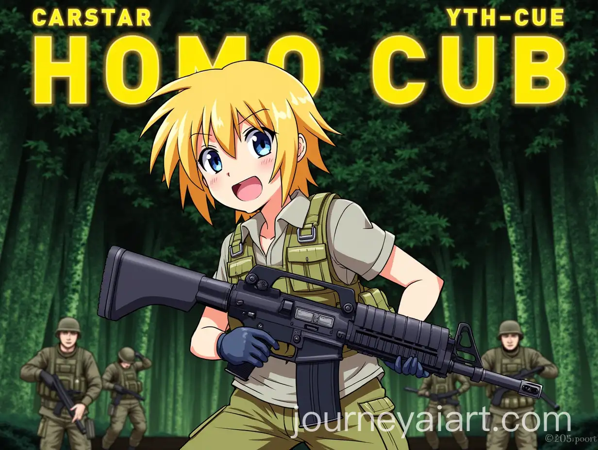 Anime-Soldier-in-Military-Gear-with-Rifle-in-Dark-Green-Forest