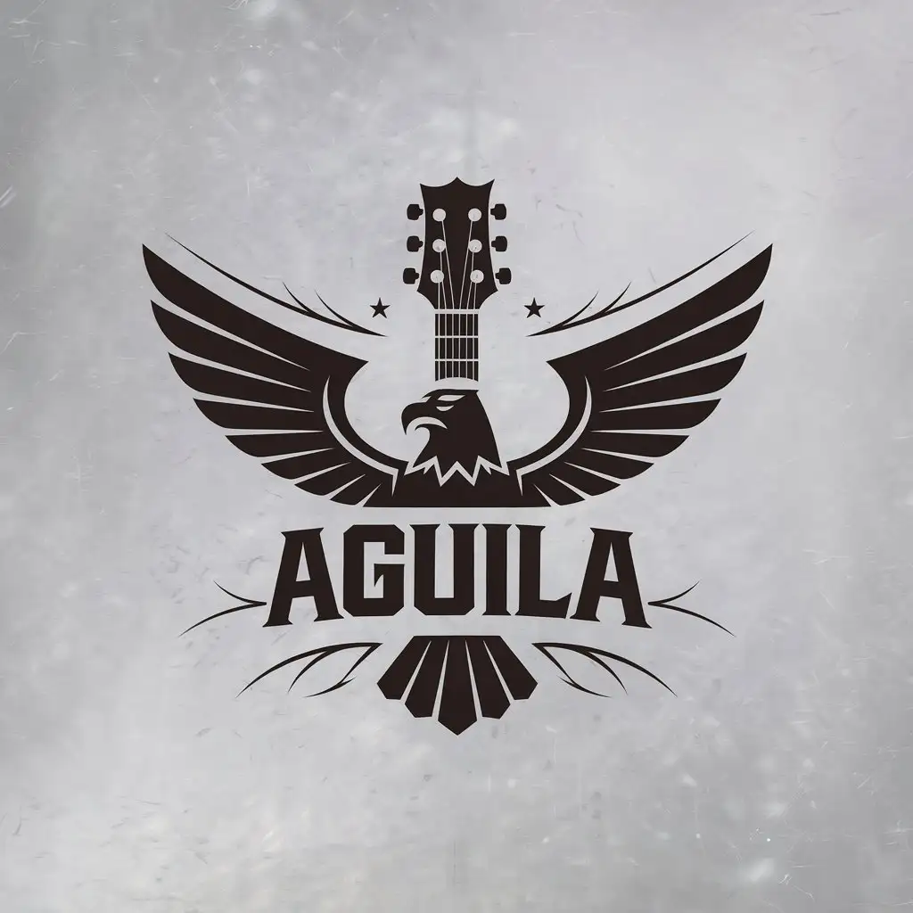 LOGO Design for Aguila Eagle Electric Guitar Headstock in Minimalistic Style for Religious Industry