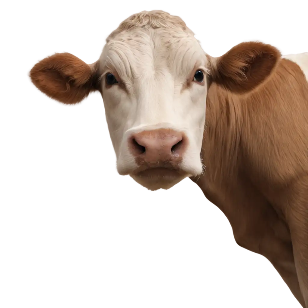 Cow-Face-Looking-Around-PNG-HighQuality-Image-for-Versatile-Applications
