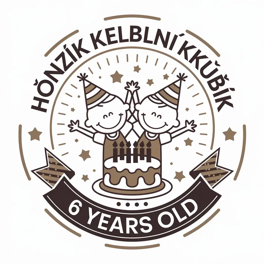 LOGO Design for Honzk KelblnKubk Kelbln Twins Birthday Theme in Education Industry