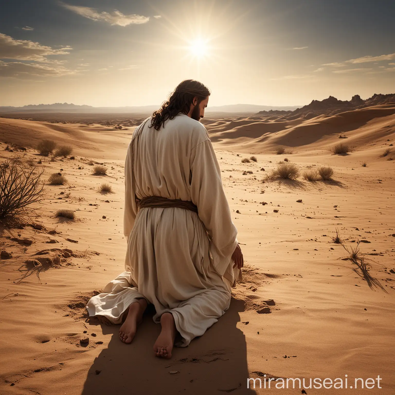 Jesus Praying in the Desert