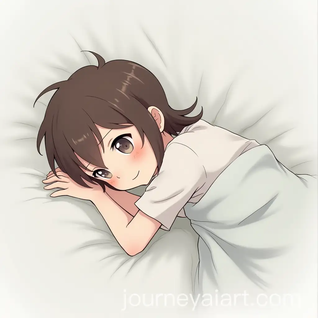 Boy-Laying-on-Stomach-with-Brown-Hair-in-Soft-Art-Style