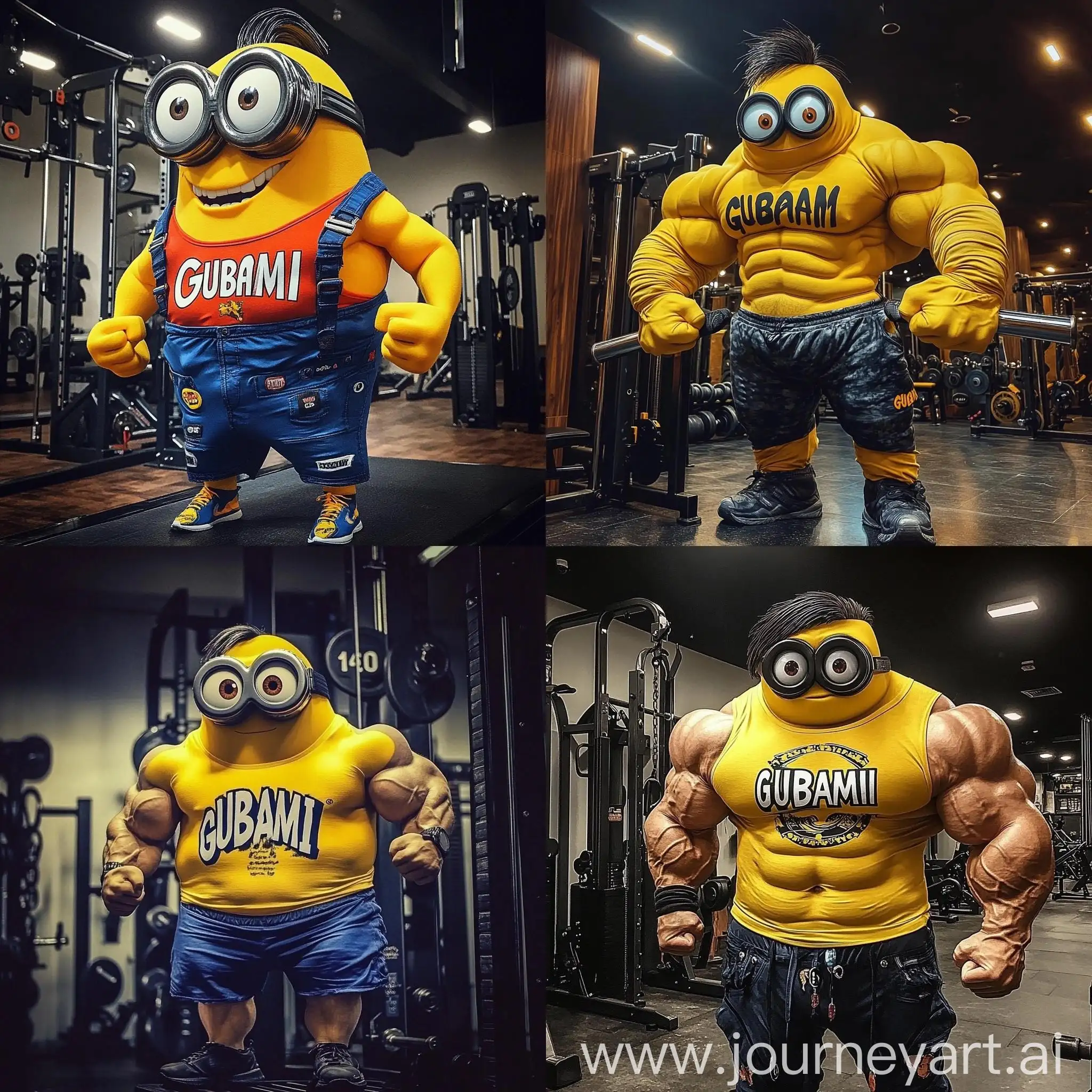 Muscular-Minion-Bodybuilder-in-GUBAMI-Gym-Shirt