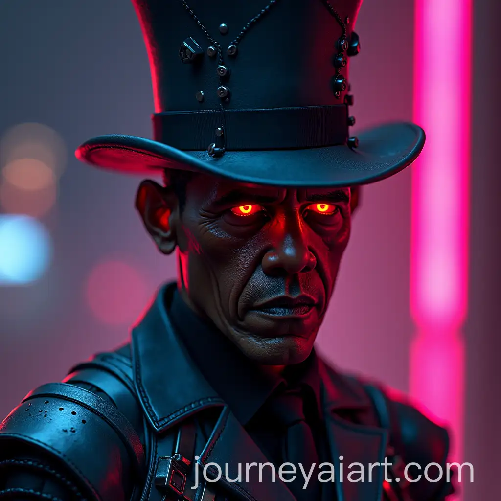 Cyberpunk-Portrait-of-Barack-Obama-as-a-Futuristic-SuperAI-Art-Prompt-Expansionvillain-with-Neon-Background-and-SciFi-Armor