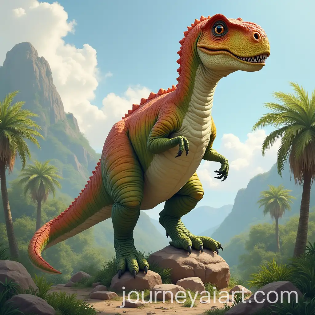 Dinosaur-Climbing-a-Rocky-Terrain