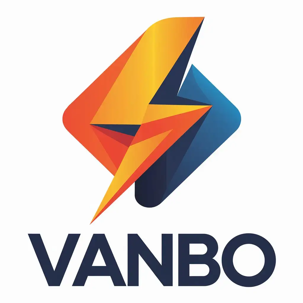 LOGO Design for Vanbo Lightning Symbol with Modern Style for Education Industry