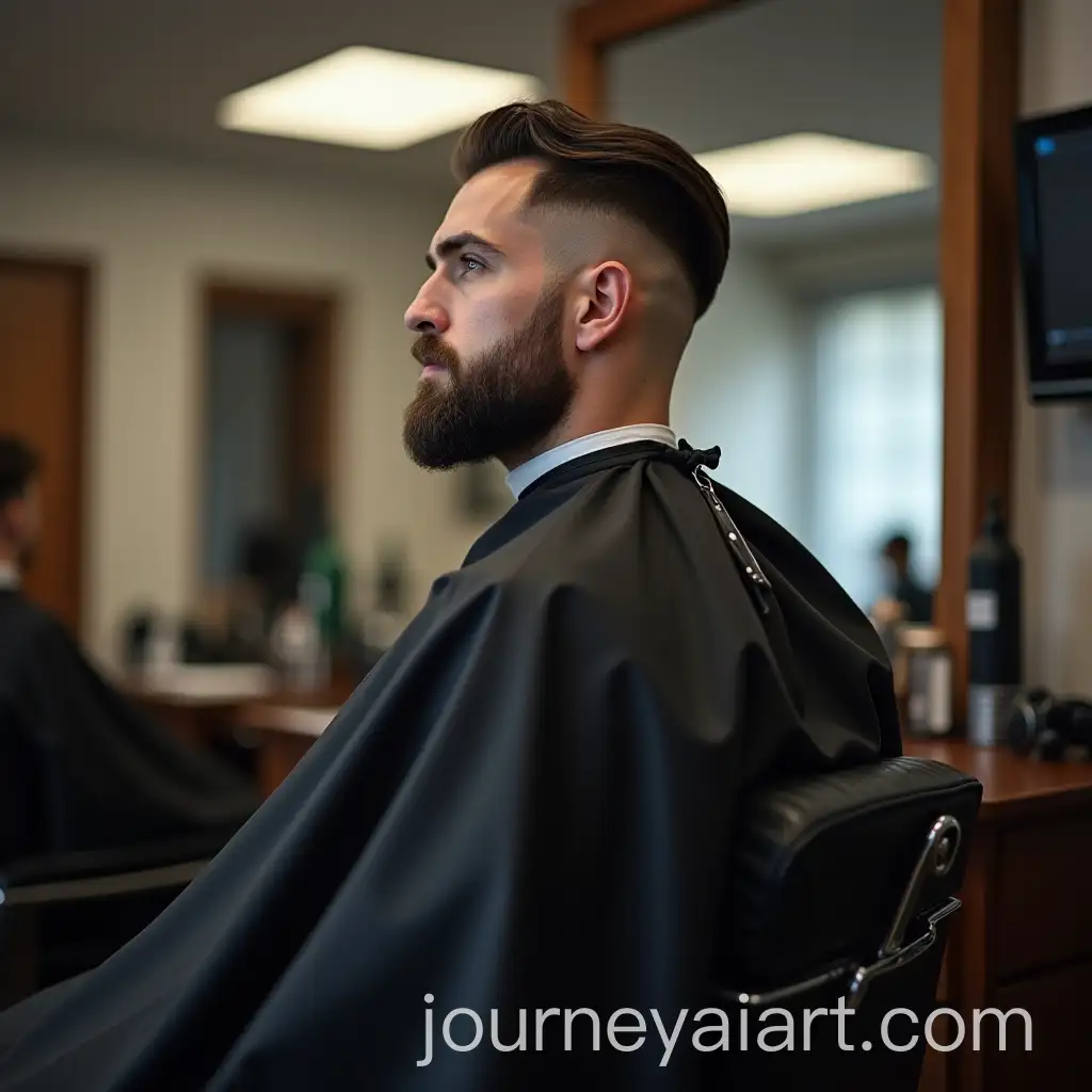 Polish-Client-Showcasing-Stylish-Haircut-in-Barbers-Chair