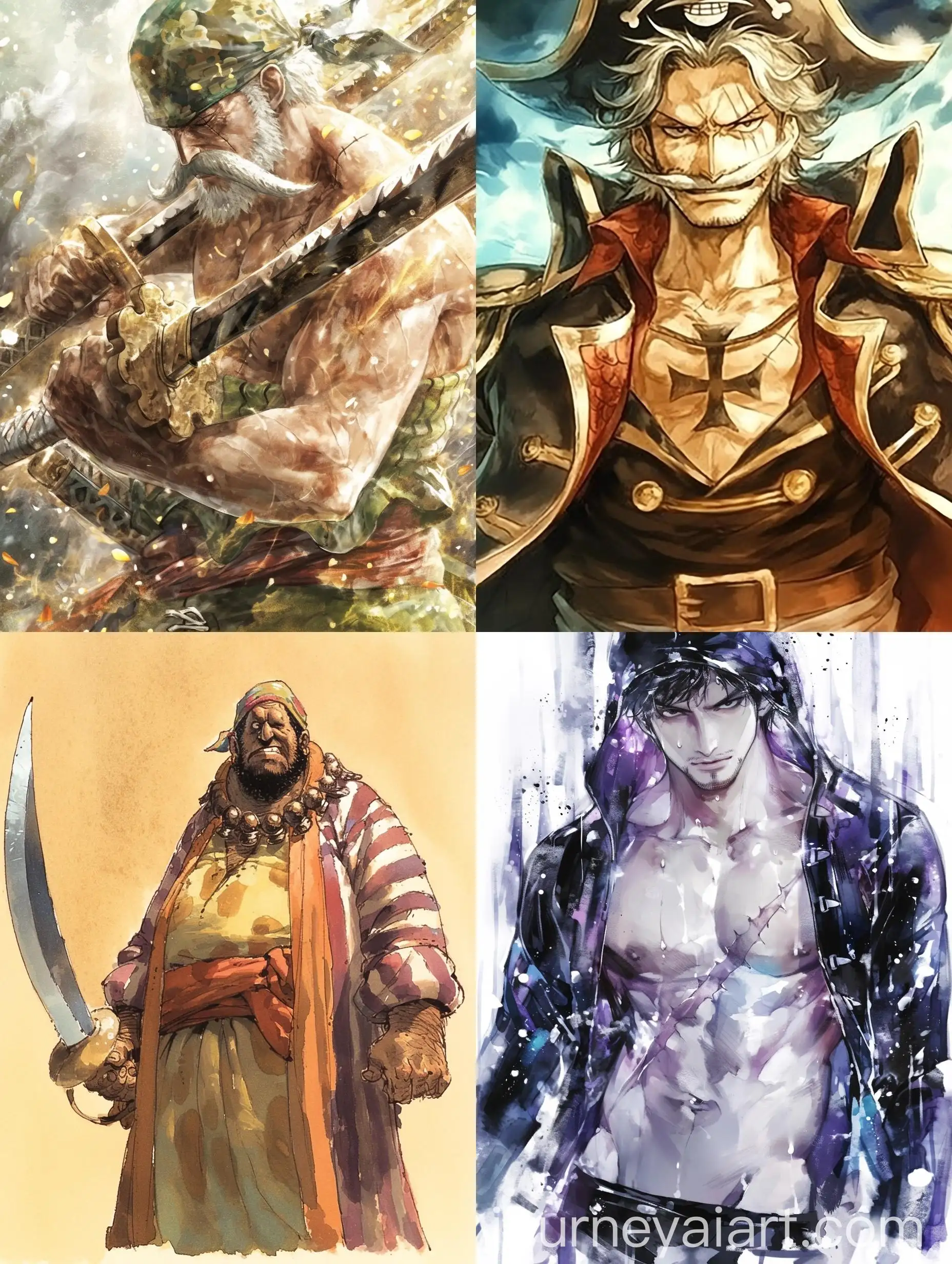 Watercolor-Pirate-Character-from-Manga-One-Piece