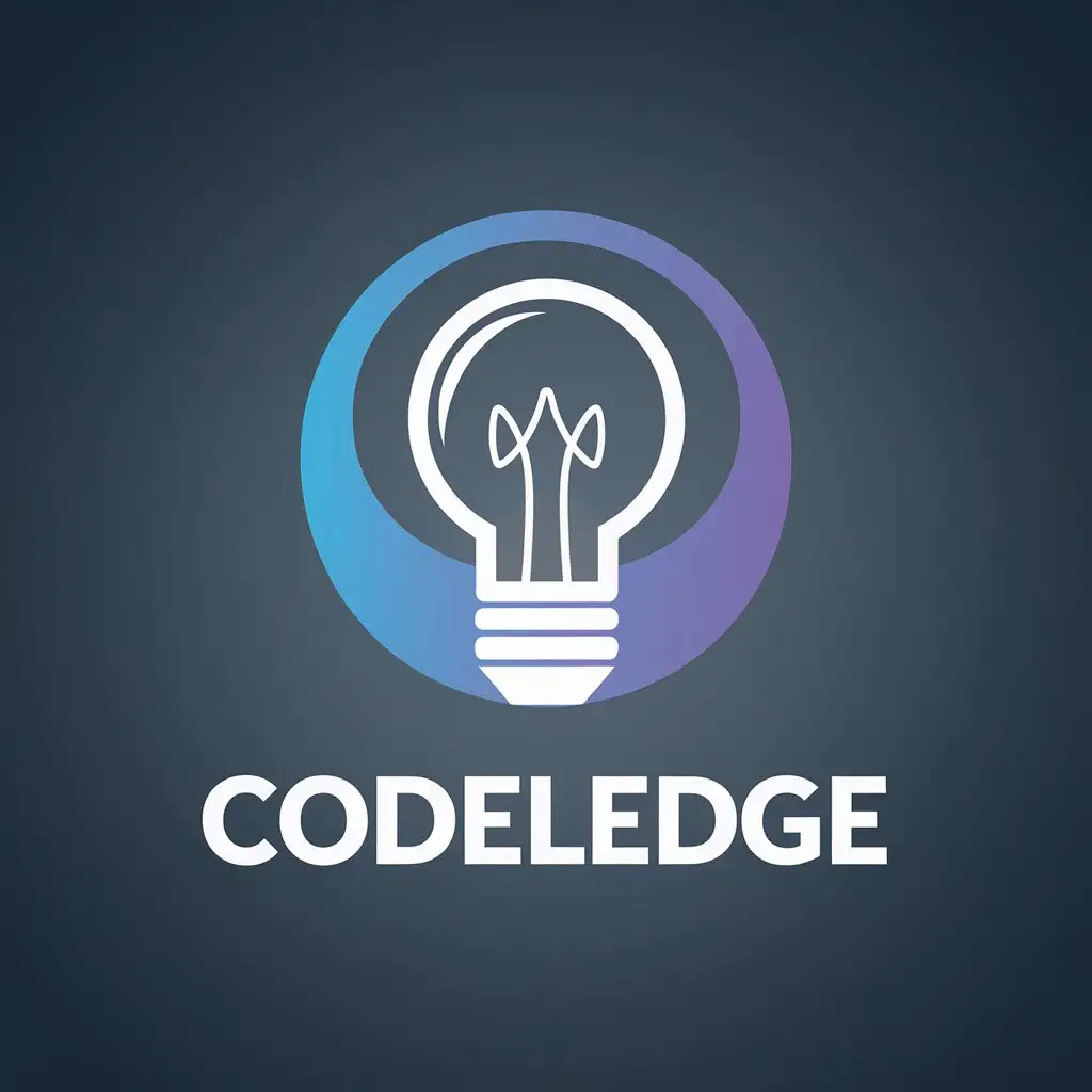 a vector logo design,with the text "Codeledge", main symbol:This is wrong, it should be with the name Codeledge and for a mobile app of programming courses,Moderate,clear background