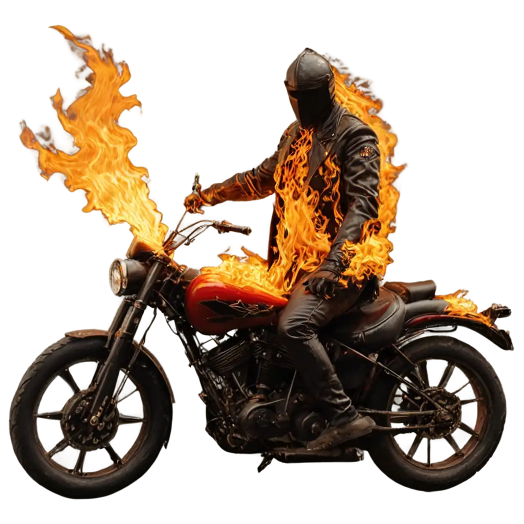 Fiery-Biker-PNG-Image-The-Harbinger-of-Fear-and-Courage-in-HighQuality-Format