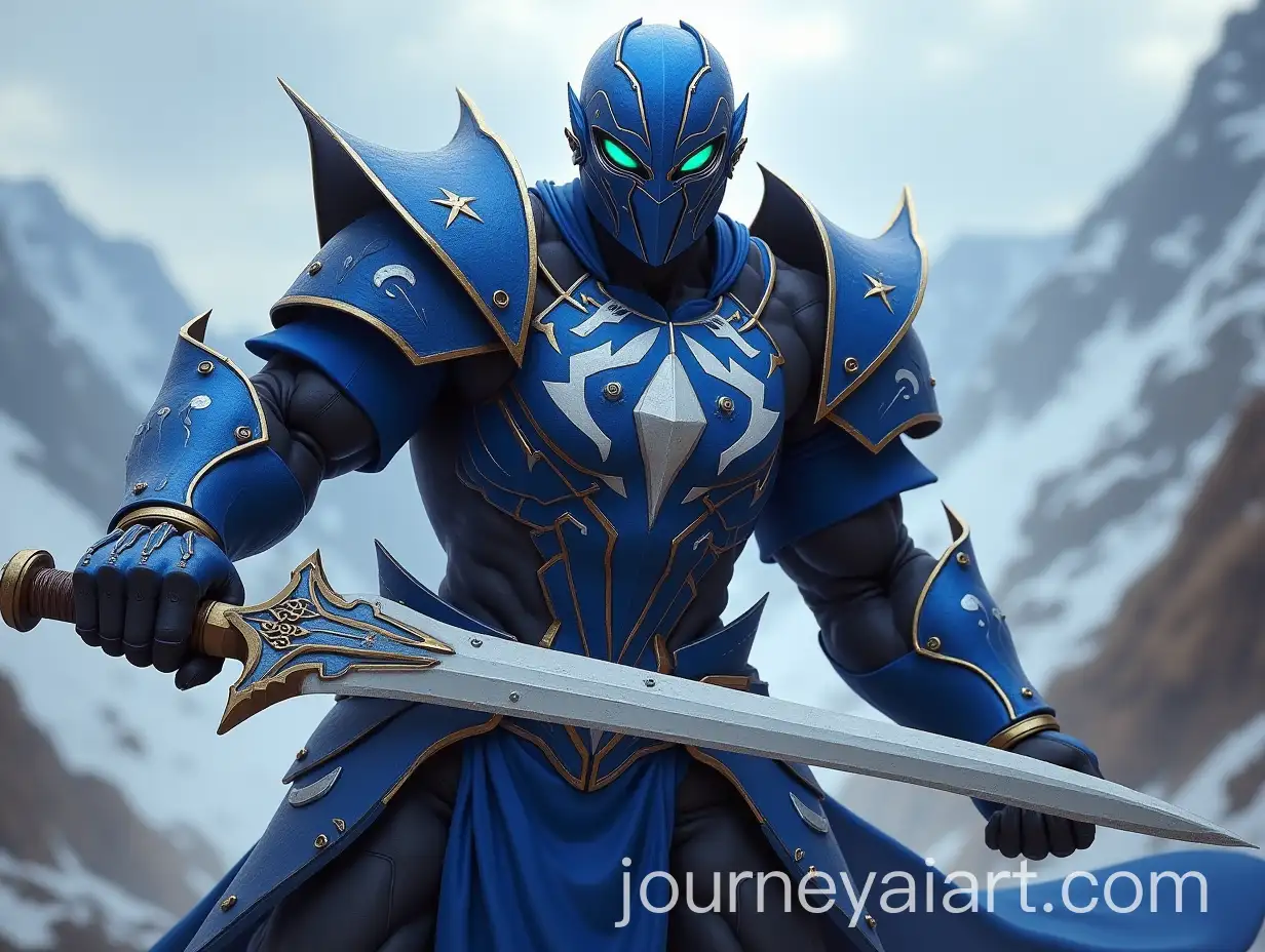 Futuristic-Football-Club-Warrior-in-Mountainous-Terrain