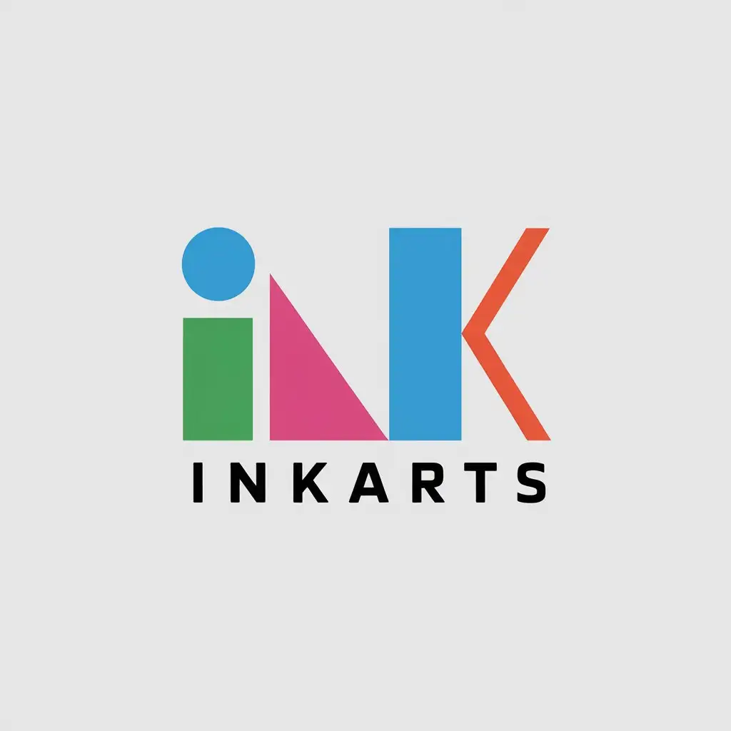 a vector logo design,with the text "Inkarts", main symbol:letters,Moderate,be used in package printing industry,clear background