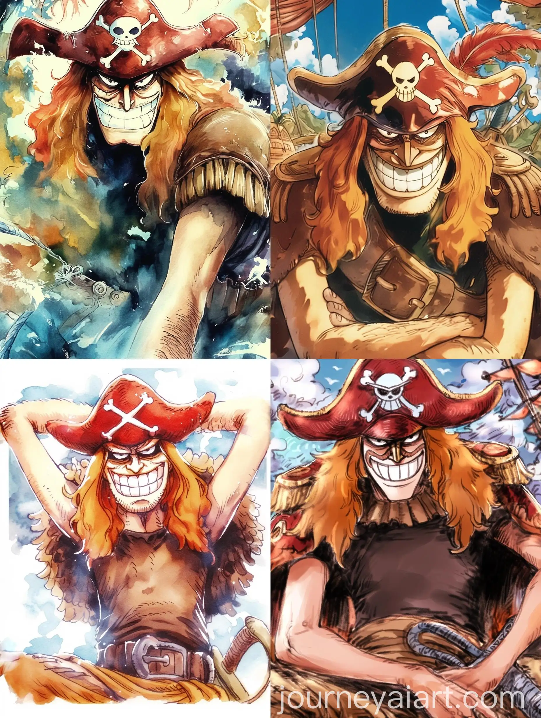 Watercolor-Pirate-Character-from-Manga-One-Piece