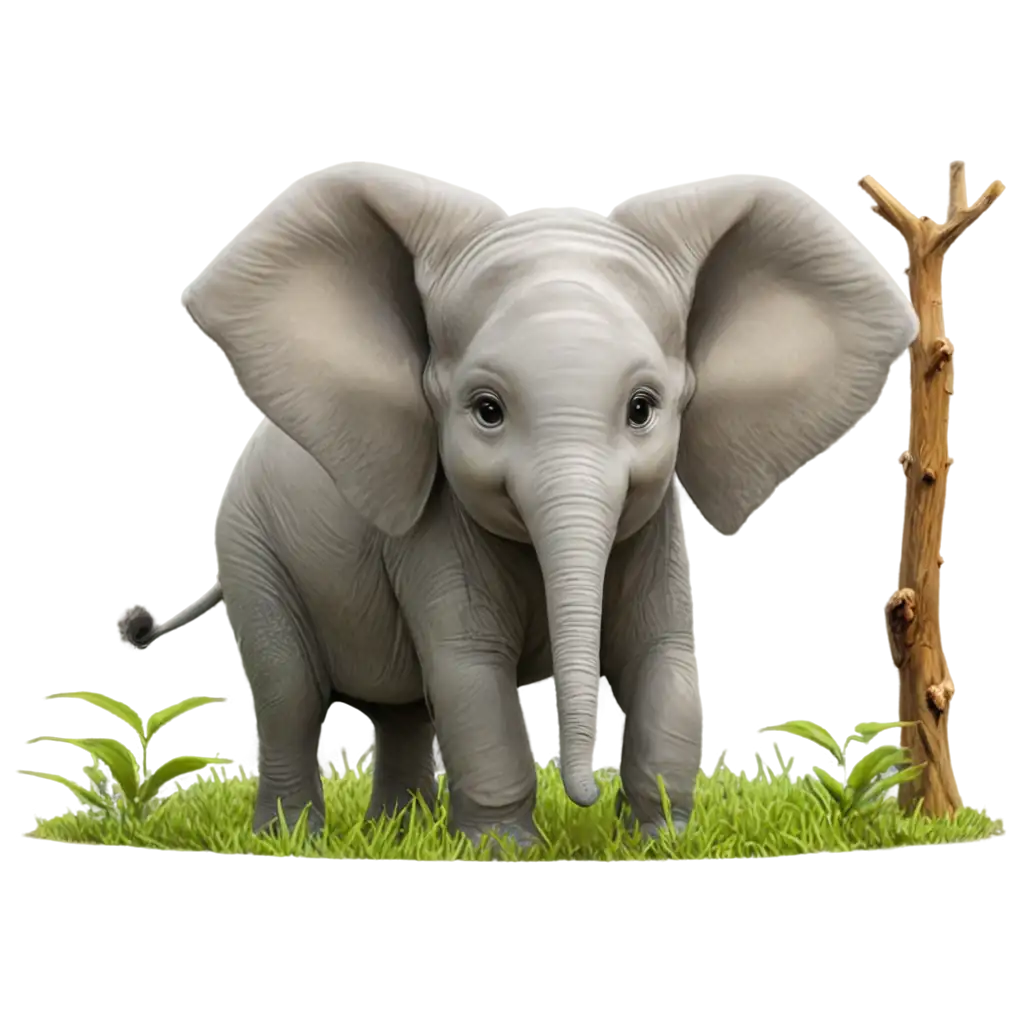 PNG-Elephant-Playing-in-the-Forest-Captivating-Avatar-for-Online-Presence