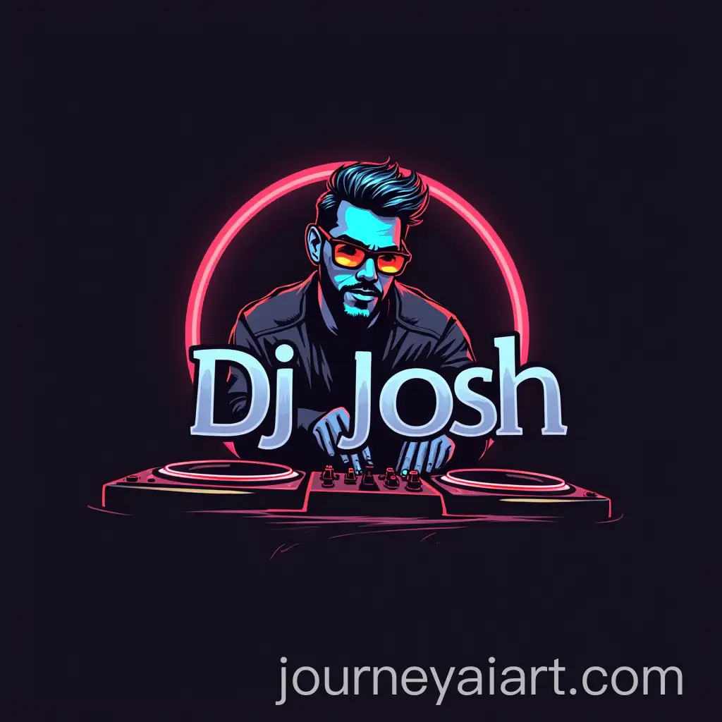 Dynamic-DJ-Josh-Logo-Design-with-Modern-Elements