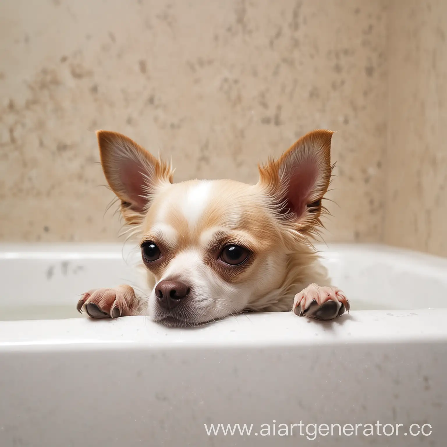 Sad-Chihuahua-Lying-in-the-Bath