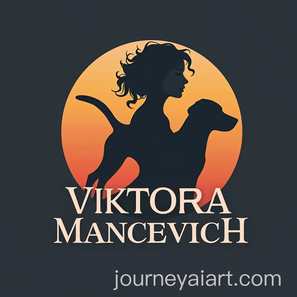 Modern-Sleek-Logo-for-Professional-Dog-Handler-Viktoria-Mancevich-with-Beagle-in-Dog-Show