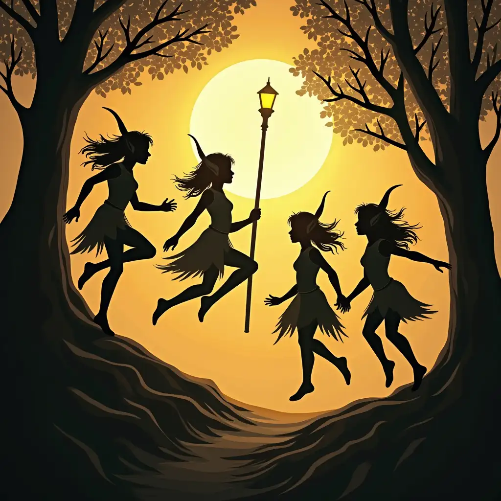 The elves, with grace and determination, leaped from their frames, their silhouettes silhouetted