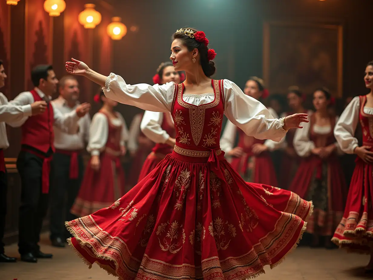 Create a traditional Albanian dance