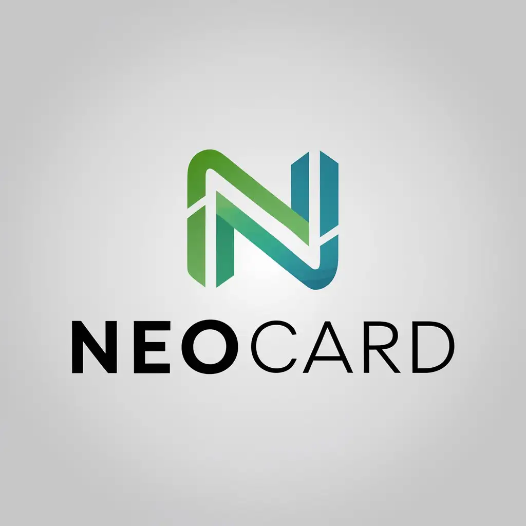 LOGO Design For NeoCard Modern N Symbol in Vibrant Greens and Blues